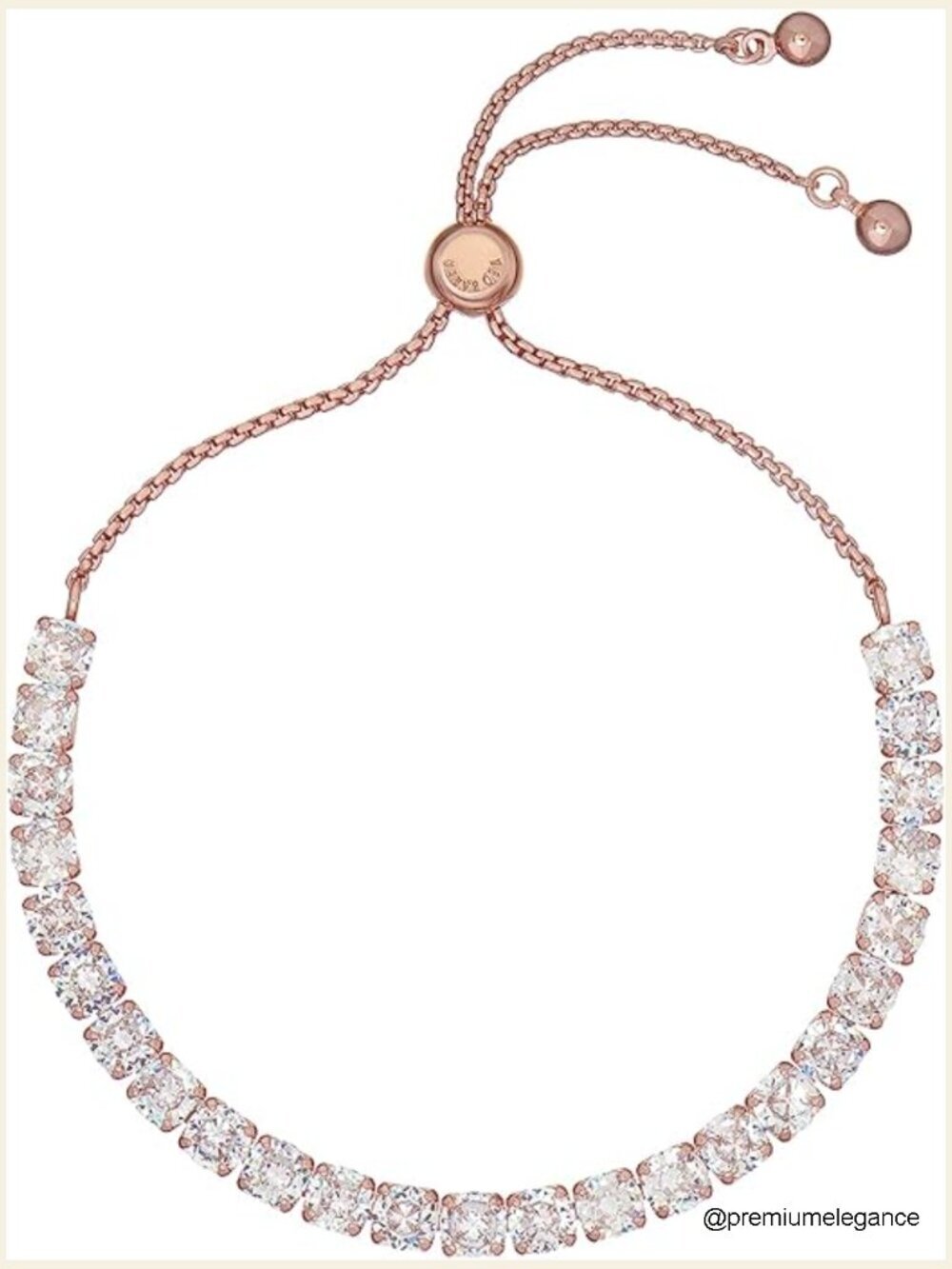 Crystal Slider Adjustable Tennis Bracelet for Women